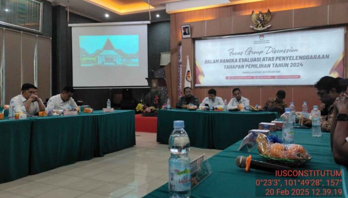 Evaluasi Pilkada 2024 di Pelalawan, KPU dan Bawaslu Bahas Rekomendasi Perbaikan