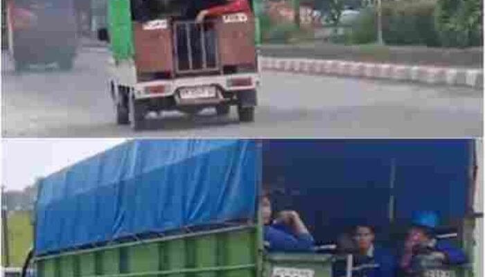Banyak Berkeliaran Mobil Truk Barang Angkut Karyawan, Diduga Lemahnya Pengawasan Dishub Pelalawan