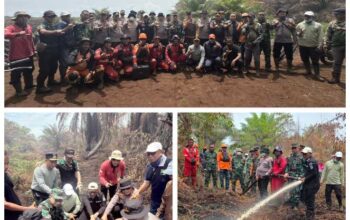 Bersama patroli terpadu, Bupati H.Zukri Tinjau Titik Karhutla di Desa Gambut Mutiara