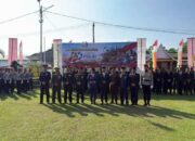 Bupati Pelalawan H. Zukri Hadiri Upacara Hari Bhayangkara ke-80 di Mapolres