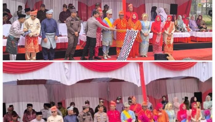Bupati H. Zukri Resmi Lepas Kirab Budaya Helat Kabupaten Pelalawan ke-27